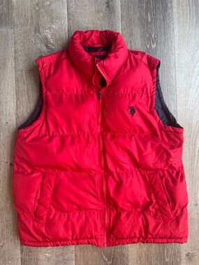 Polo by Ralph Lauren Red Quilted Puffer Vest